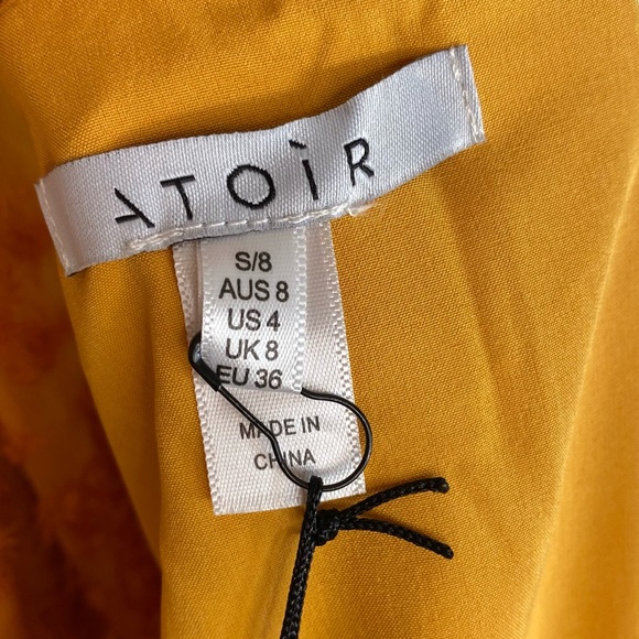 ATOIR One Shoulder Cascading Ruffle Bow Mini Dress in Orange - Picture 10 of 10